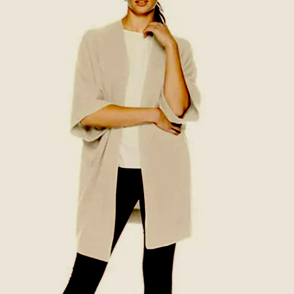Lark & Ro 100% Cashmere Open Cardigan Sweater Xs/S